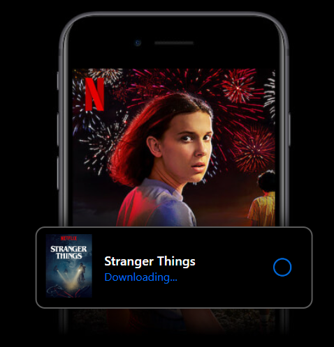 Smartphone with downloading content